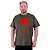 Camiseta Tradicional Estampada Plus Size Curta MXD Conceito Caveira Vermelha - Imagem 4