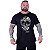 Camiseta Longline Estampada Plus Size MXD Conceito Manga Curta Caveira Liquida - Imagem 1