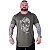 Camiseta Longline Estampada Plus Size MXD Conceito Manga Curta Caveira Liquida - Imagem 3