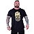 Camiseta Longline Estampada Plus Size MXD Conceito Manga Curta Caveira Boné - Imagem 1