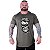 Camiseta Longline Estampada Plus Size MXD Conceito Manga Curta Caveira Barba - Imagem 4