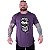 Camiseta Longline Estampada Plus Size MXD Conceito Manga Curta Caveira Barba - Imagem 3