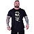 Camiseta Longline Estampada Plus Size MXD Conceito Manga Curta Caveira Barba - Imagem 1