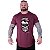 Camiseta Longline Estampada Plus Size MXD Conceito Manga Curta Caveira Barba - Imagem 2