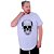 Camiseta Longline Estampada Plus Size MXD Conceito Manga Curta Caveira Quadricular - Imagem 2