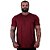 Camiseta Tradicional MXD Conceito Dry Fit 100% Poliéster Rajado Furadinho Vermelho Escuro - Imagem 1