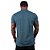 Camiseta Tradicional MXD Conceito Dry Fit 100% Poliéster Rajado Furadinho Azul Turquesa - Imagem 2