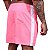 Short Tactel Listrado Elastic Masculino MXD Conceito 3 Bolsos Rosa Fluorescente Neon Com Listra Branca - Imagem 3