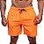 Short Tactel Listrado Elastic Masculino MXD Conceito 3 Bolsos Laranja Fluorescente Neon Com Listra Branca - Imagem 1