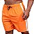 Short Tactel Listrado Elastic Masculino MXD Conceito 3 Bolsos Laranja Fluorescente Neon Com Listra Branca - Imagem 2