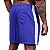 Short Tactel Listrado Elastic Masculino MXD Conceito 3 Bolsos Azul Bic Com Listra Branca - Imagem 3