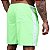 Short Tactel Listrado Elastic Masculino MXD Conceito 3 Bolsos Verde Fluorescente Neon Com Listra Branca - Imagem 3