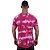 Camiseta Longline Fullprint Masculina MXD Conceito Tie Dye Rosa Ondas - Imagem 2