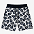 Bermuda Masculina Moletom MXD Conceito Caveira Flores Azuis - Imagem 2