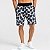 Bermuda Masculina Moletom MXD Conceito Caveira Flores Azuis - Imagem 1