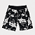 Bermuda Masculina Moletom MXD Conceito Preta Flores e Folhagem - Imagem 2