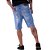 Bermuda Jeans Masculina Echoes Store 98% Algodão 2% Elastano Azul Claro - Imagem 2