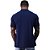 Camisa Gola Polo Masculina Malha Piquet 50% Algodão 50% Poliéster Penteado Rentex MXD Conceito Azul Marinho Sólido - Imagem 2