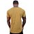 Camiseta Longline 100% Algodão Masculina MXD Conceito Lavado Estonado em Rolo Amarelo - Imagem 2