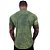 Camiseta Longline 100% Algodão Masculina MXD Conceito Lavado Estonado em Rolo Verde Escuro - Imagem 2