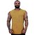 Regata Machão Longline 100% Algodão Masculina MXD Conceito Lavado Estonado em Rolo Amarelo - Imagem 1