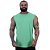 Regata Machão Longline Sem Manga MXD Conceito 100% Algodão Verde - Imagem 1