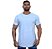 Camiseta Longline 100% Algodão Masculina MXD Conceito Lavado Estonado em Rolo Azul Bebe - Imagem 1