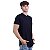 Camiseta Longline Decote V Masculina MXD Conceito 100% Algodão 30.1 Penteado PIMA-USA Preto - Imagem 2