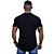 Camiseta Longline Decote V Masculina MXD Conceito 100% Algodão 30.1 Penteado PIMA-USA Preto - Imagem 2
