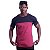 Camiseta Longline 100% Algodão Masculina MXD Conceito Bicolor Preto e Vermelho - Imagem 1