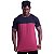 Camiseta Longline 100% Algodão Masculina MXD Conceito Bicolor Preto e Vermelho - Imagem 3