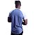 Camiseta Longline 100% Algodão Masculina MXD Conceito Raglan Cinza e Azul Petróleo - Imagem 2