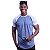 Camiseta Longline 100% Algodão Masculina MXD Conceito Raglan Cinza e Azul Petróleo - Imagem 3