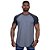 Camiseta Longline 100% Algodão Masculina MXD Conceito Raglan Chumbo e Cinza - Imagem 1