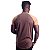 Camiseta Longline 100% Algodão Masculina MXD Conceito Raglan Marrom Claro e Marrom Escuro - Imagem 2