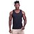Regata Malha Canelada Masculina Modelo Americano MXD Conceito Cores Básicas Preto - Imagem 3