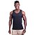 Regata Malha Canelada Masculina Modelo Americano MXD Conceito Cores Básicas Preto - Imagem 1