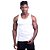 Regata Malha Canelada Masculina Modelo Americano MXD Conceito Cores Básicas Branco - Imagem 1