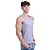 Regata Malha Canelada Masculina Modelo Americano MXD Conceito Cores Básicas Cinza - Imagem 2