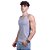 Regata Malha Canelada Masculina Modelo Americano MXD Conceito Cores Básicas Cinza - Imagem 1