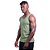 Regata Malha Canelada Masculina Modelo Americano MXD Conceito Cores Básicas Verde Militar - Imagem 2