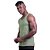 Regata Malha Canelada Masculina Modelo Americano MXD Conceito Cores Básicas Verde Militar - Imagem 3
