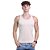 Regata Malha Canelada Masculina Modelo Americano MXD Conceito Cores Básicas Bege - Imagem 2