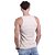 Regata Malha Canelada Masculina Modelo Americano MXD Conceito Cores Básicas Bege - Imagem 3