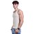 Regata Malha Canelada Masculina Modelo Americano MXD Conceito Cores Básicas Bege - Imagem 1