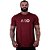 Camiseta Tradicional MXD Conceito Dry Fit 100% Poliéster Estampado Grife Rajado Furadinho Vermelho - Imagem 1
