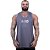 Regata Cavada MXD Conceito Dry Fit 100% Poliéster Estampado Grife Furadinho Cinza Escuro - Imagem 1