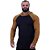 Camiseta Manga Longa Longline Com Touca Raglan MXD Conceito Marrom Claro e Preto - Imagem 1