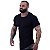 Camiseta Longline Masculina MXD Conceito LIS 96% Viscose 4% Elastano Preto - Imagem 2