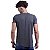 Camiseta Viscose Longline Masculina MXD Conceito LIS 96% Viscose 4% Elastano Grafite - Imagem 3
